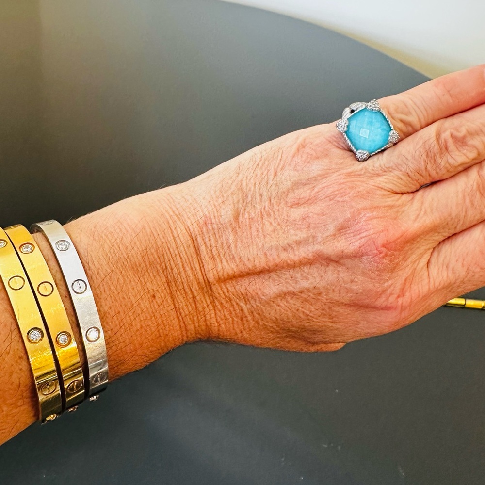 Judith Ripka Luxury Vintage Retro Designer Couture Runway RARE Authentic Ring - Picture 4 of 17